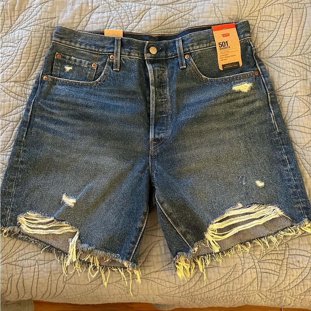 LEVI’S 501 High Rise Denim Shorts 32